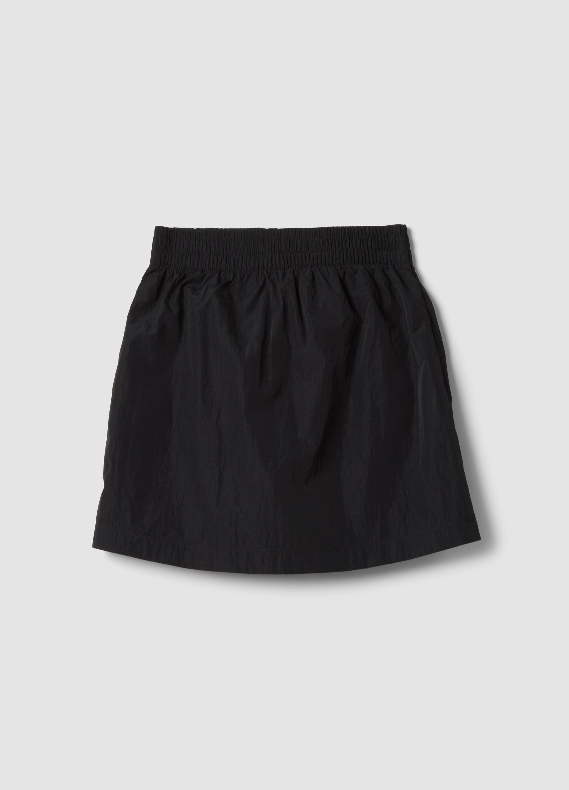Black skort with front zip