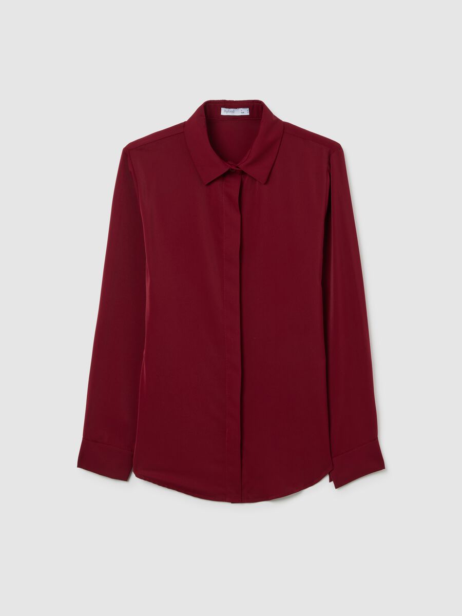 Burgundy long-sleeve shirt_4