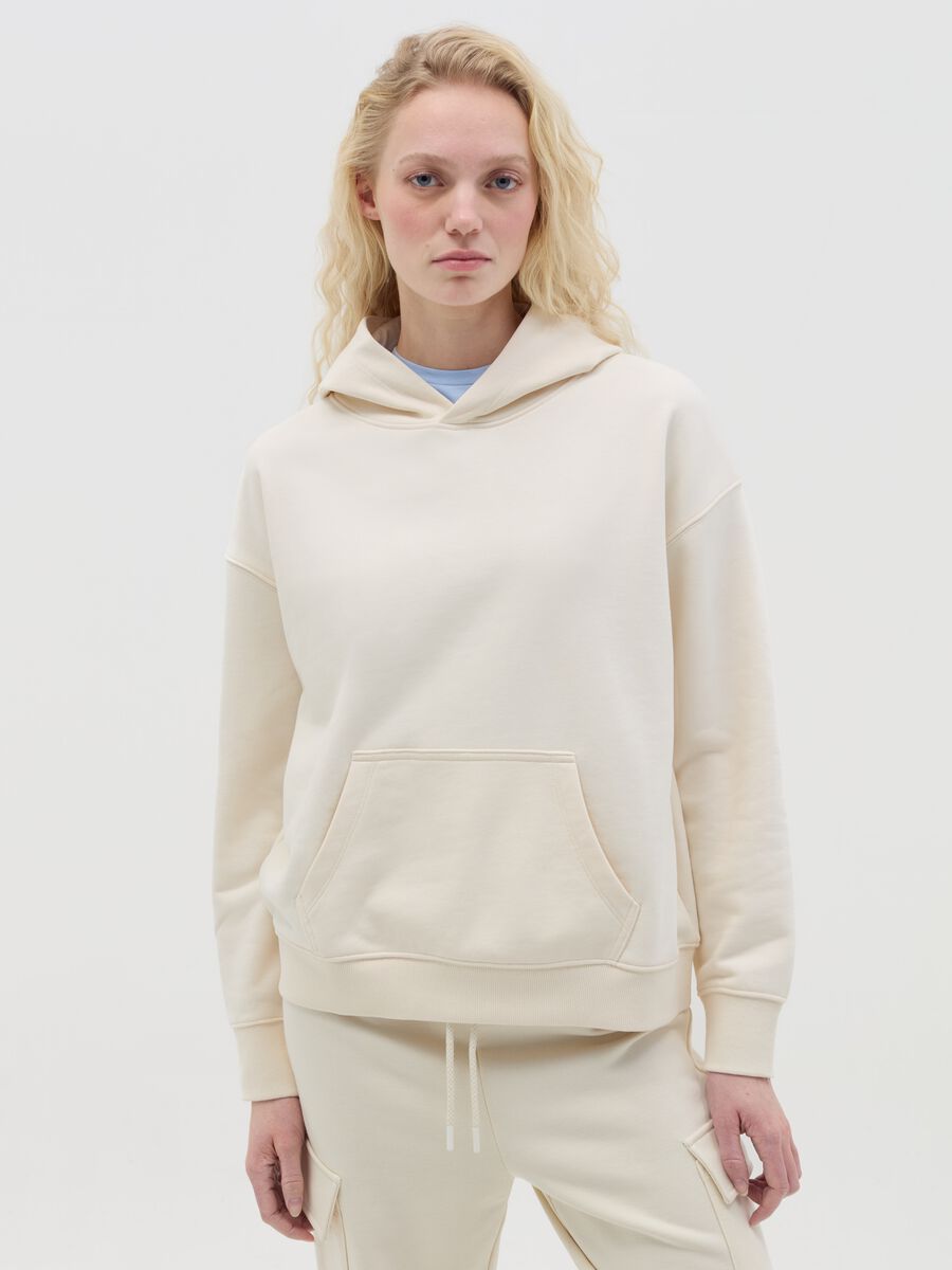 French terry sweatshirt with hood_0