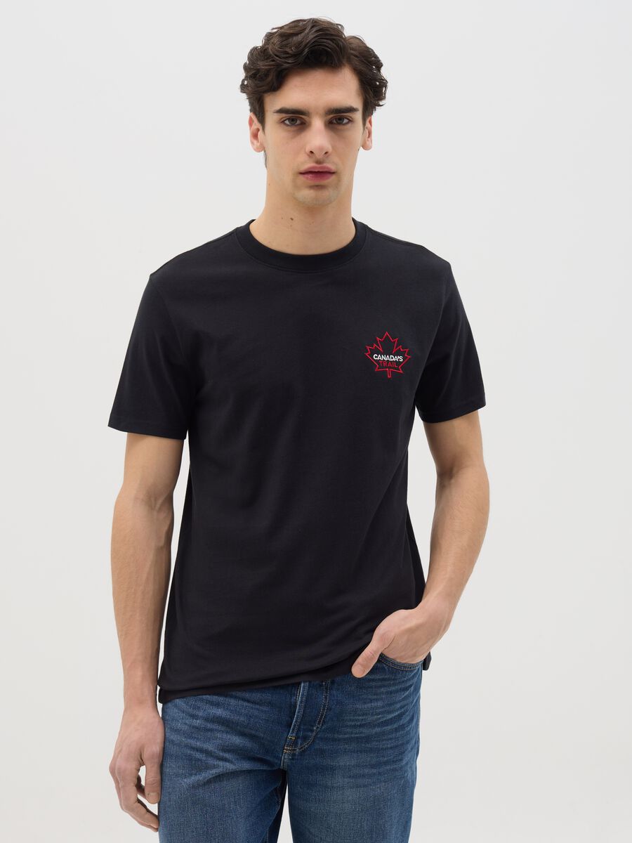 Canada's Trail black T-shirt with logo_0