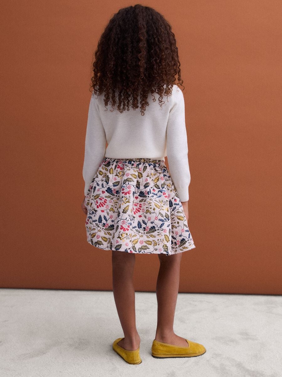 Multicolour floral viscose-blend skirt_2