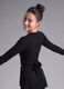 Wrap top nero in cotone elasticizzato a costine ALTAVIA STUDIO_0