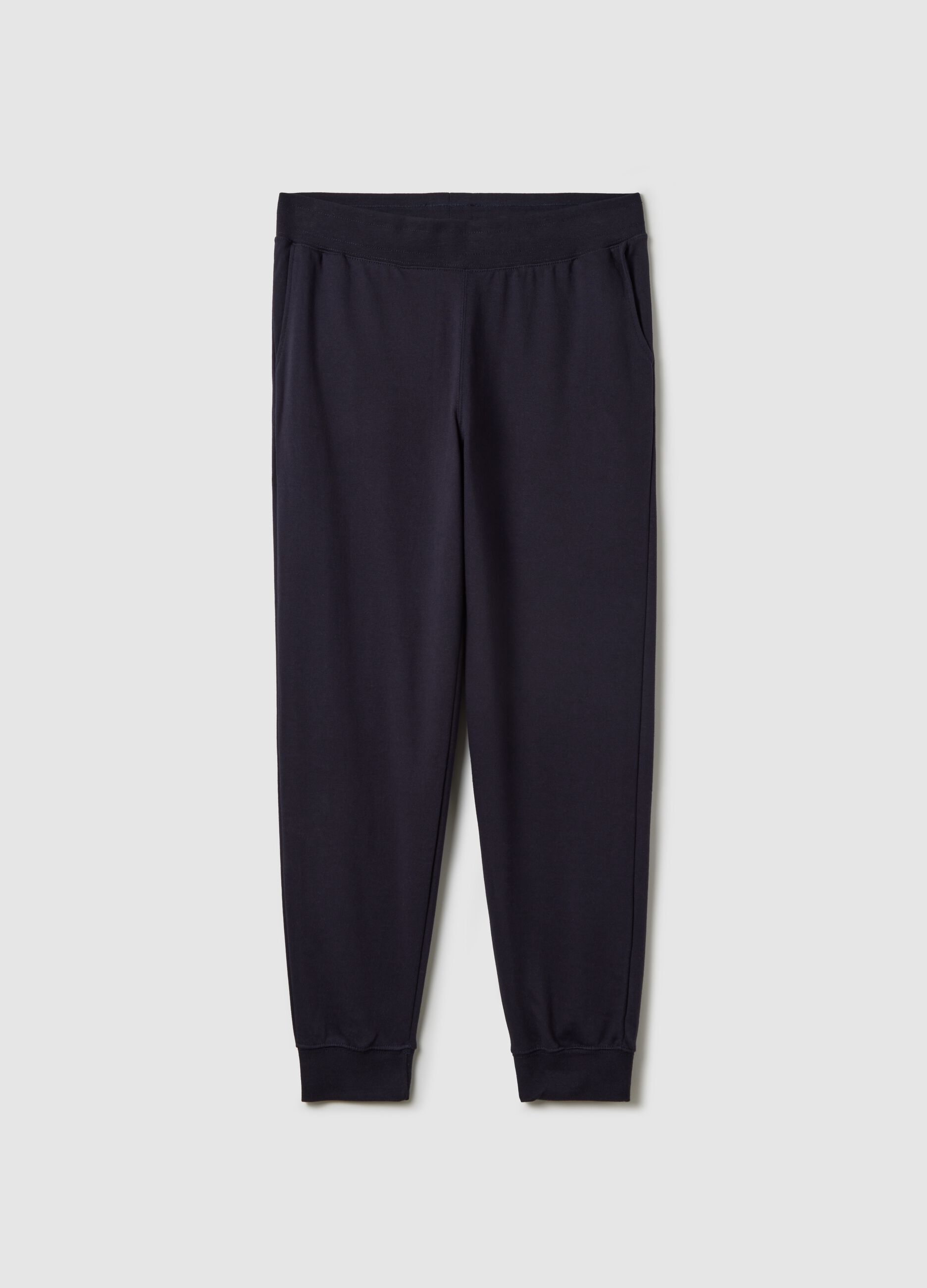 Joggers in cotton with drawstring