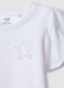 Girls&rsquo; white pure cotton regular-fit T-shirt with star_2
