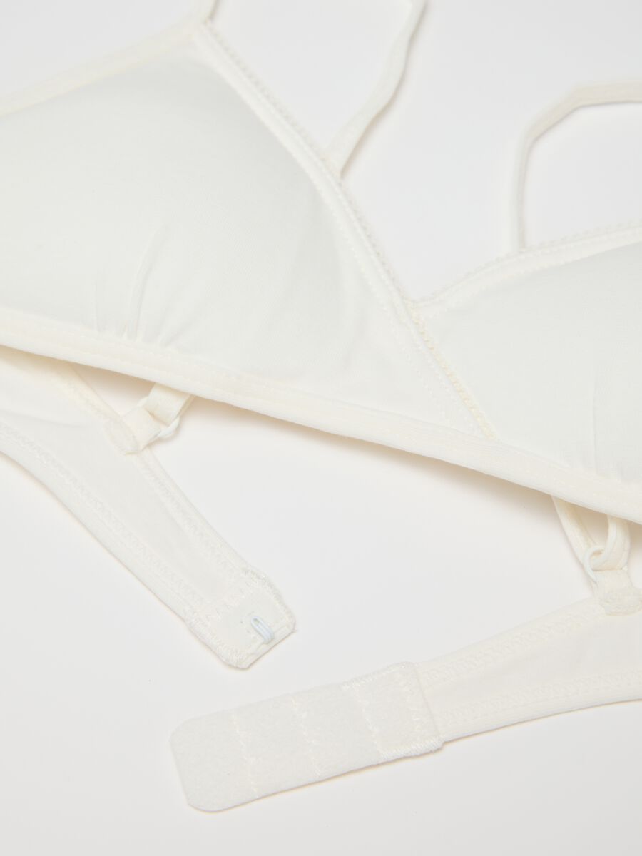 Reggiseno da ragazza in cotone elasticizzato bianco_2