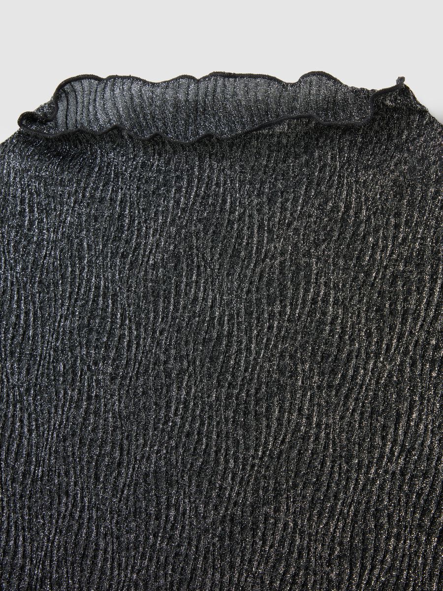 Maglia a maniche lunghe grigia in lurex_5