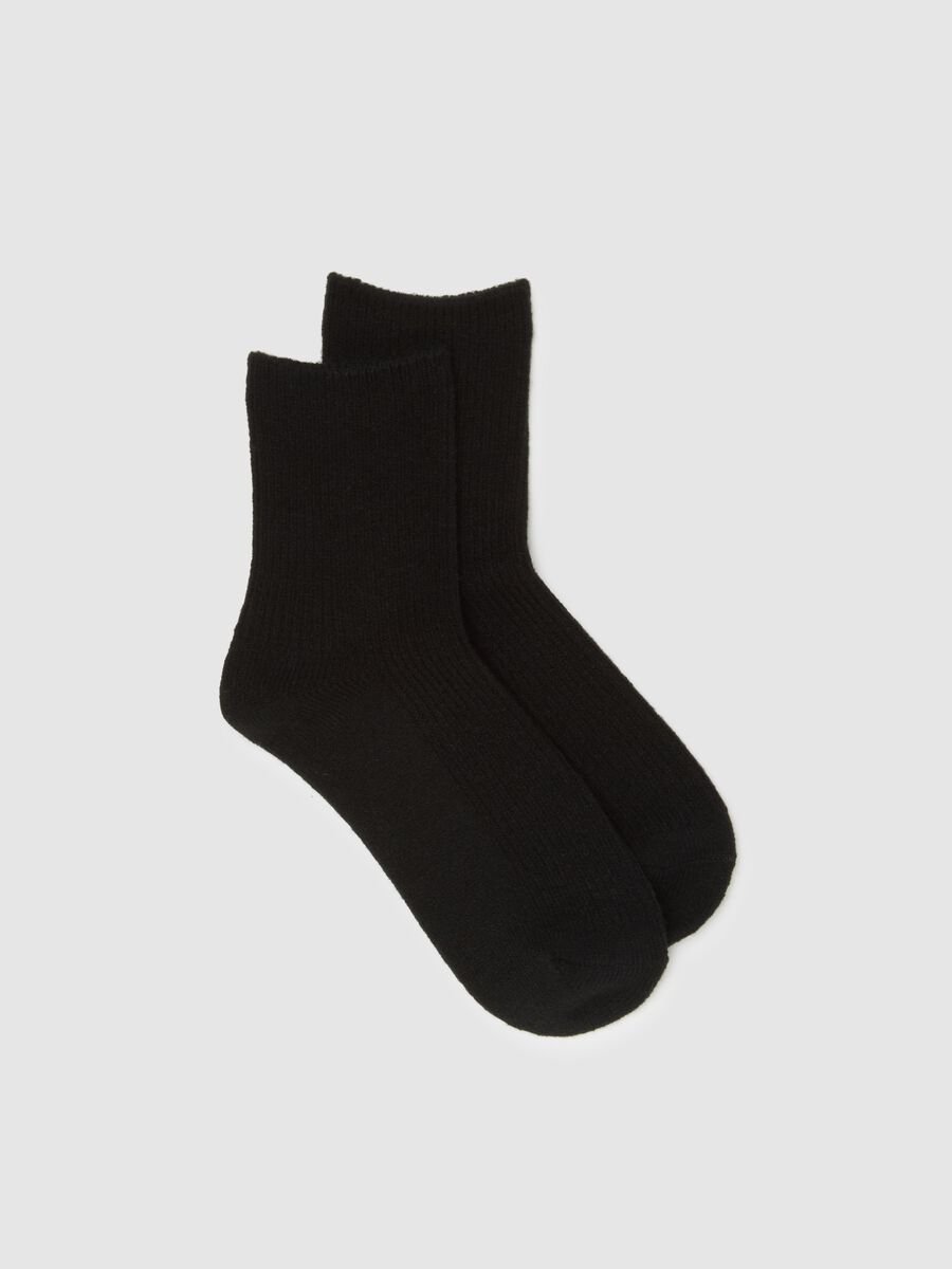 Black Short Elasticated Socks_0