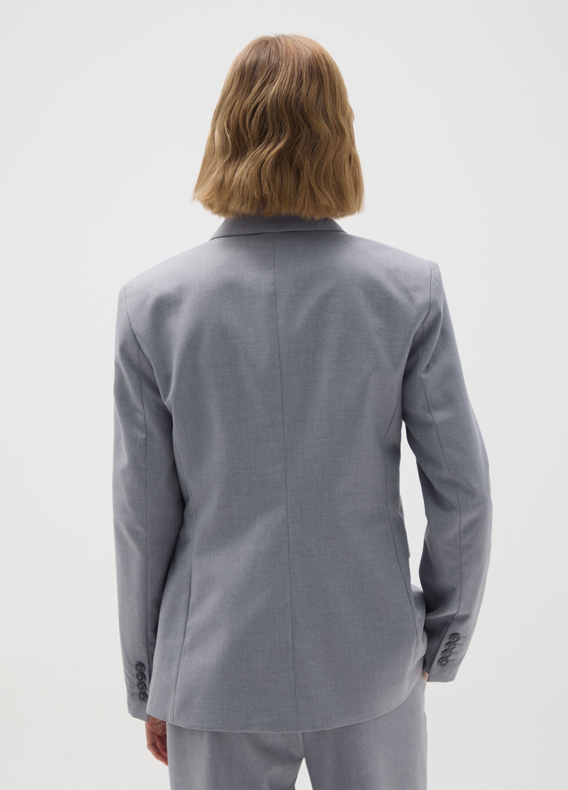 Grey Regular Fit Blazer