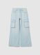 Girls' blue pure cotton relaxed fit jeans_3