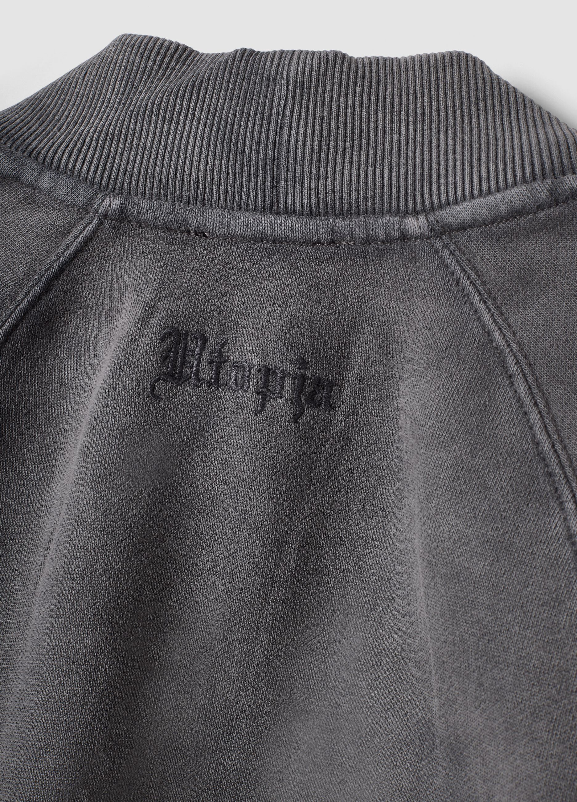 Grey Cropped Shrug Sweatshirt