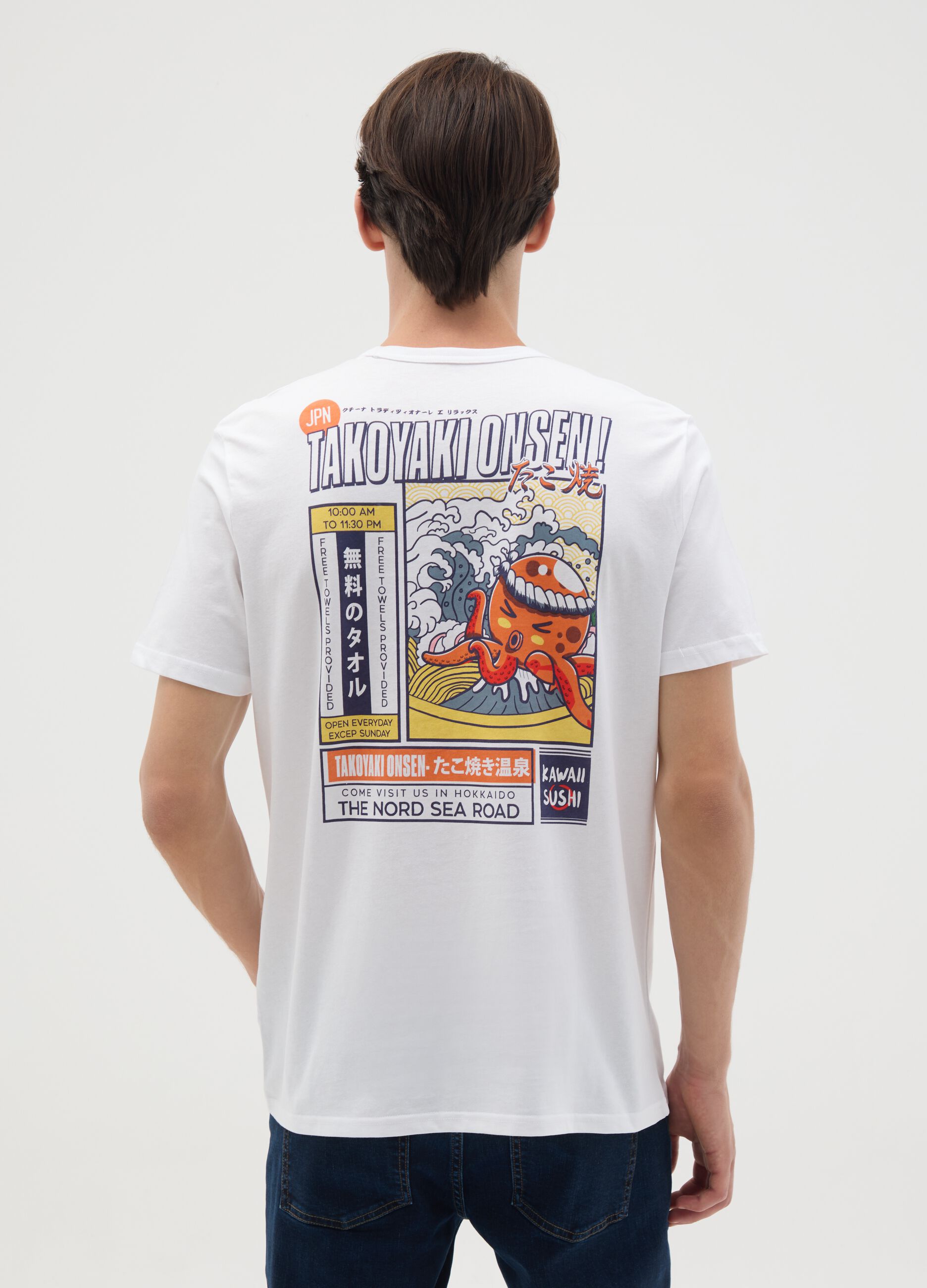 Regular Fit White Cotton T-shirt