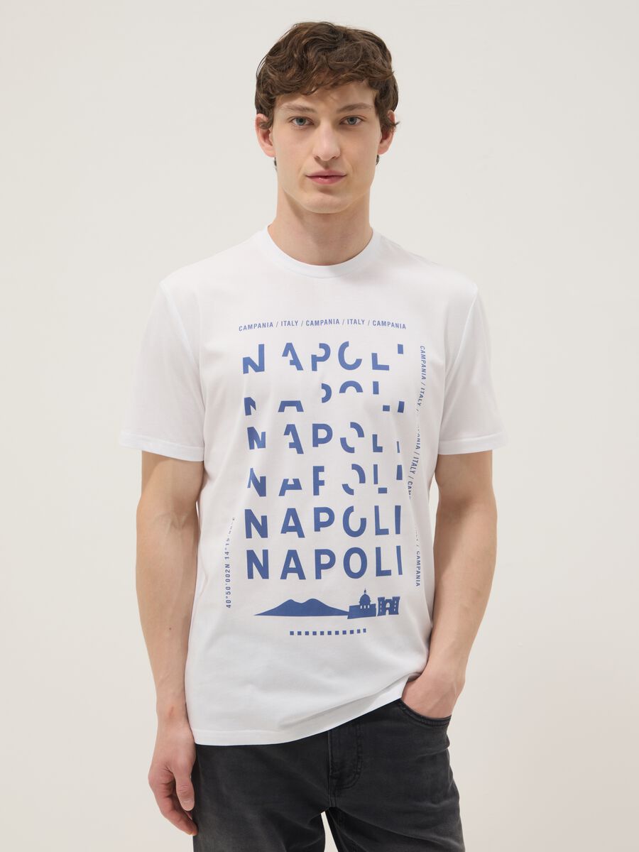 White pure cotton short-sleeve T-shirt, regular fit_0