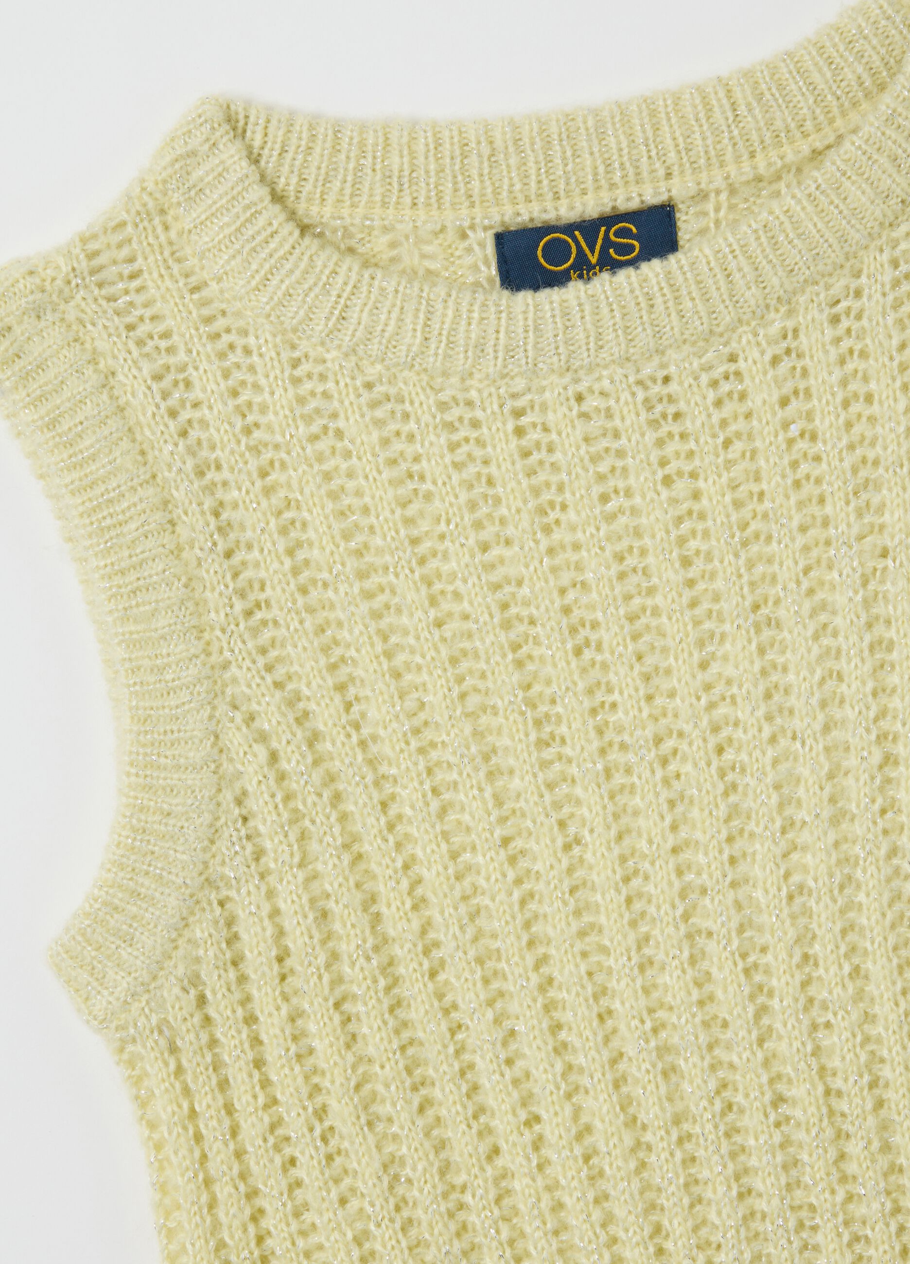 Yellow regular fit girls' jumper