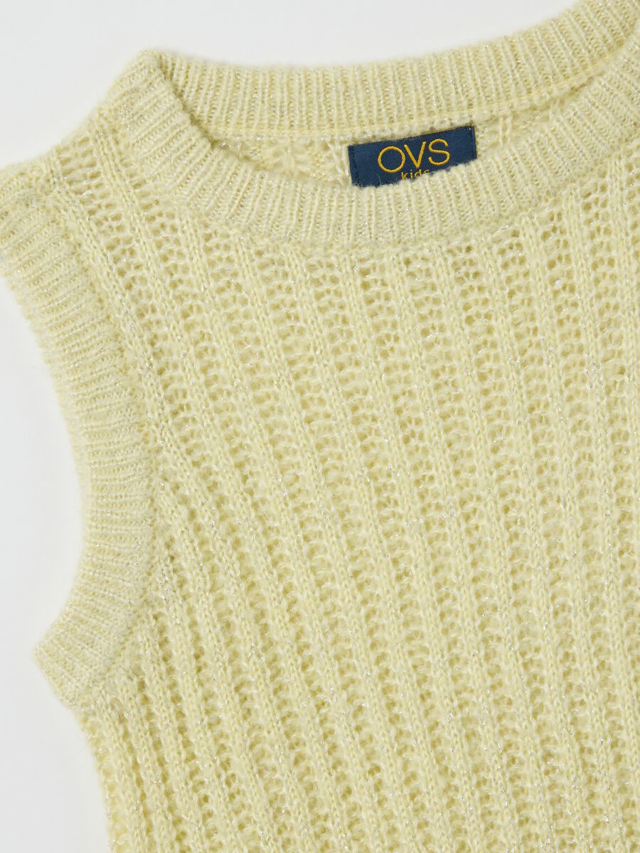Yellow regular fit girls' jumper_2