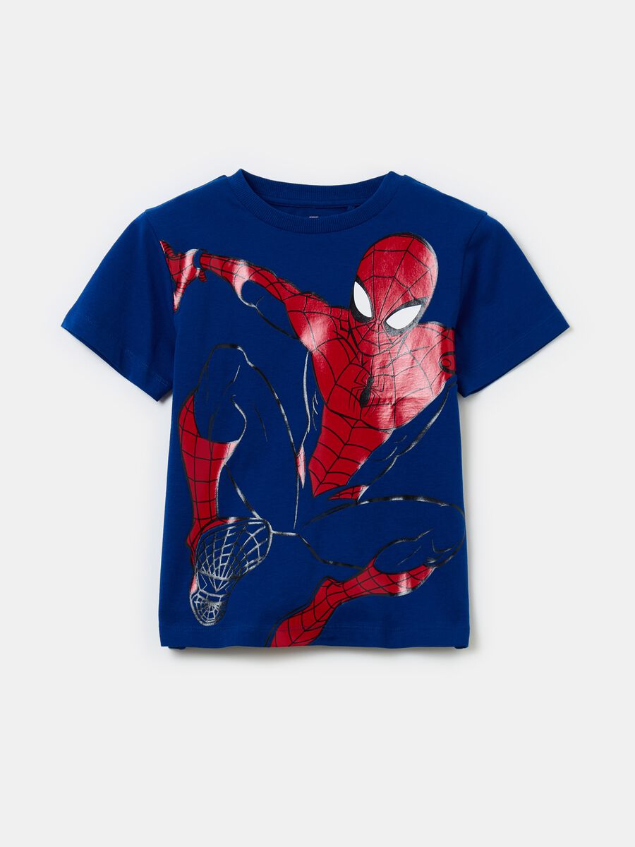 Cotton T-shirt with Spider-Man print_0