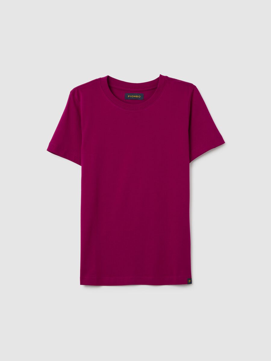Purple pure cotton regular fit t-shirt_0