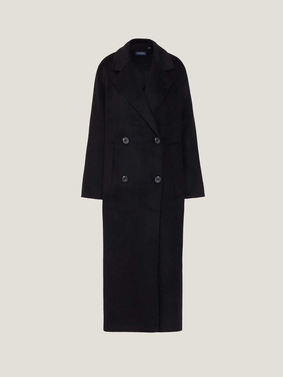 Cappotto lungo doppiopetto in panno_3