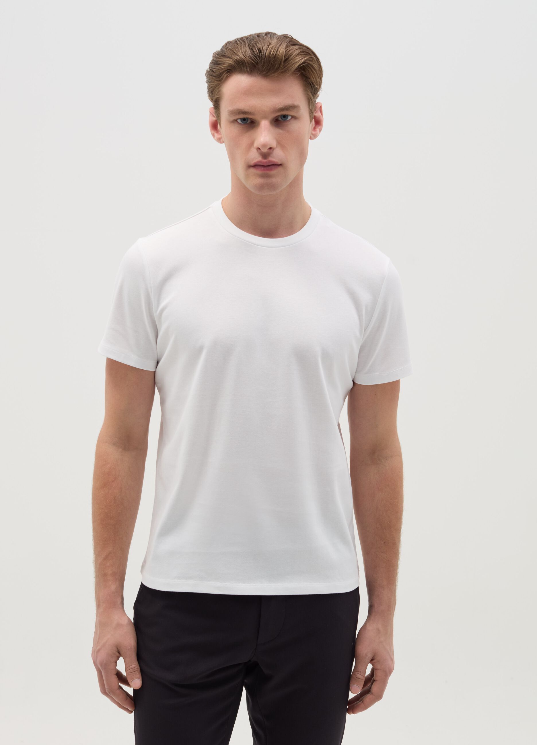 T-shirt with technical fabric