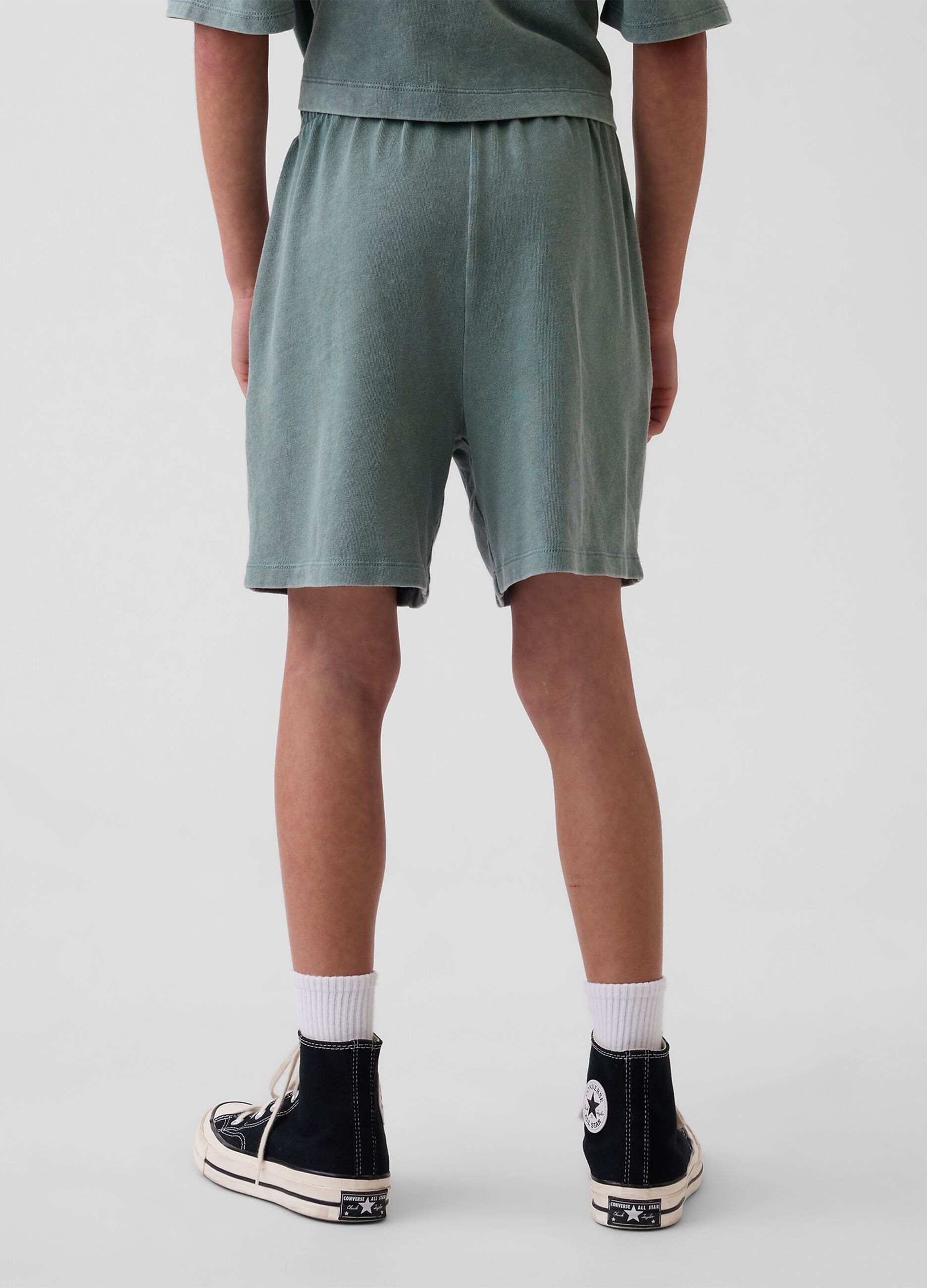 Pure cotton shorts with elasticated waist