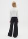 Girls' Black Flare Trousers in Pure Cotton_1