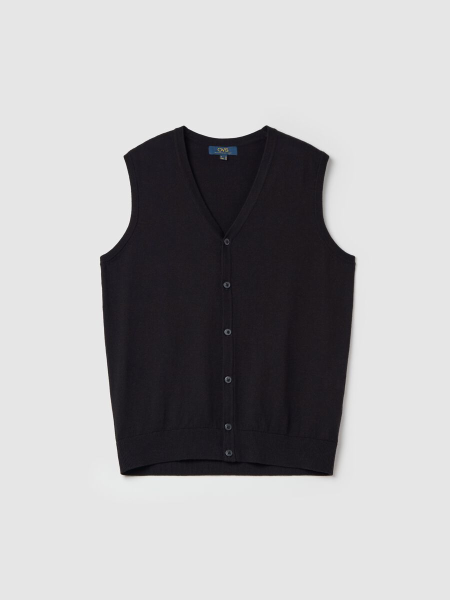 Gilet with V neck and buttons_4