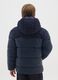 Regular fit blue padded jacket for boys with hood and zip_1
