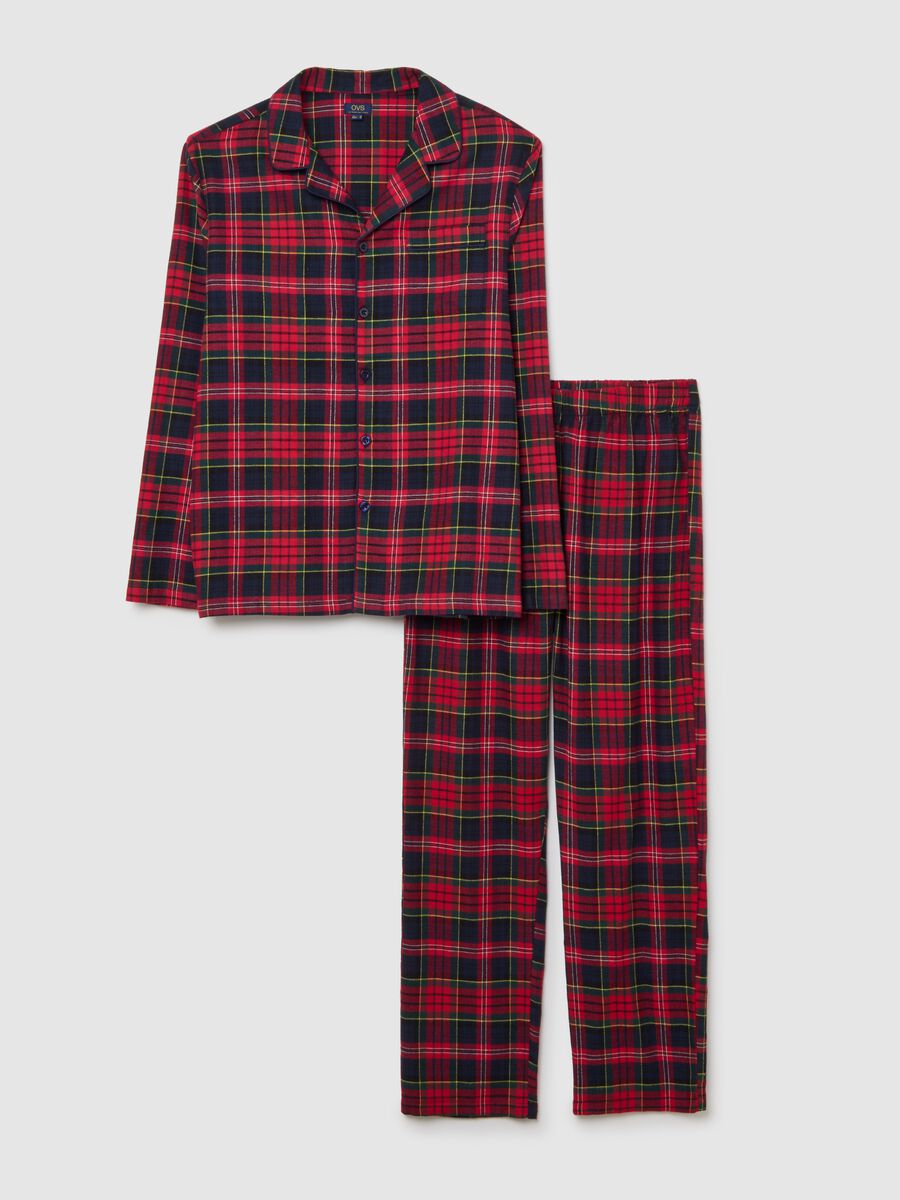 Regular fit multicolour pure cotton check pyjama_0