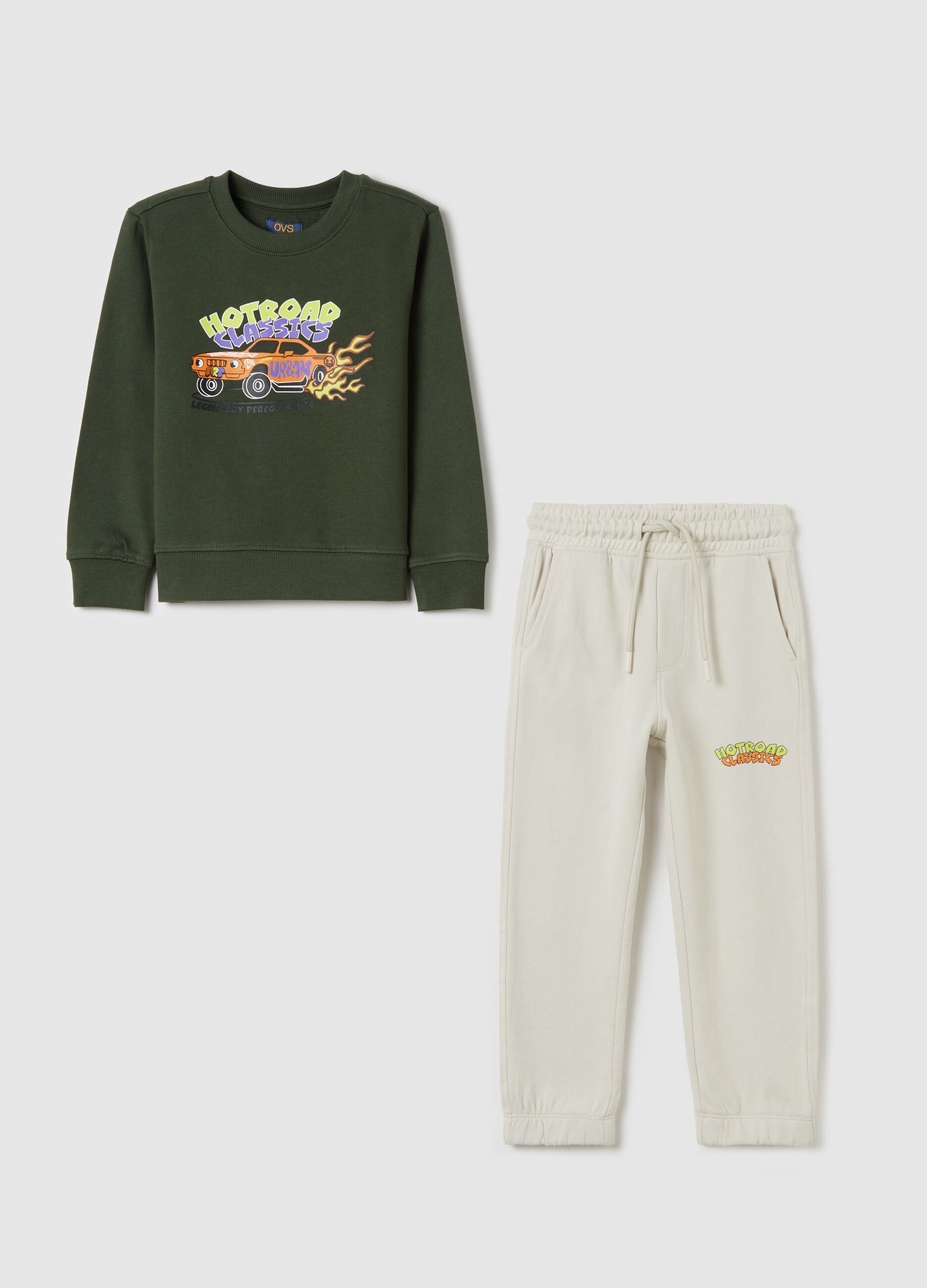 Cotton jogging set with print