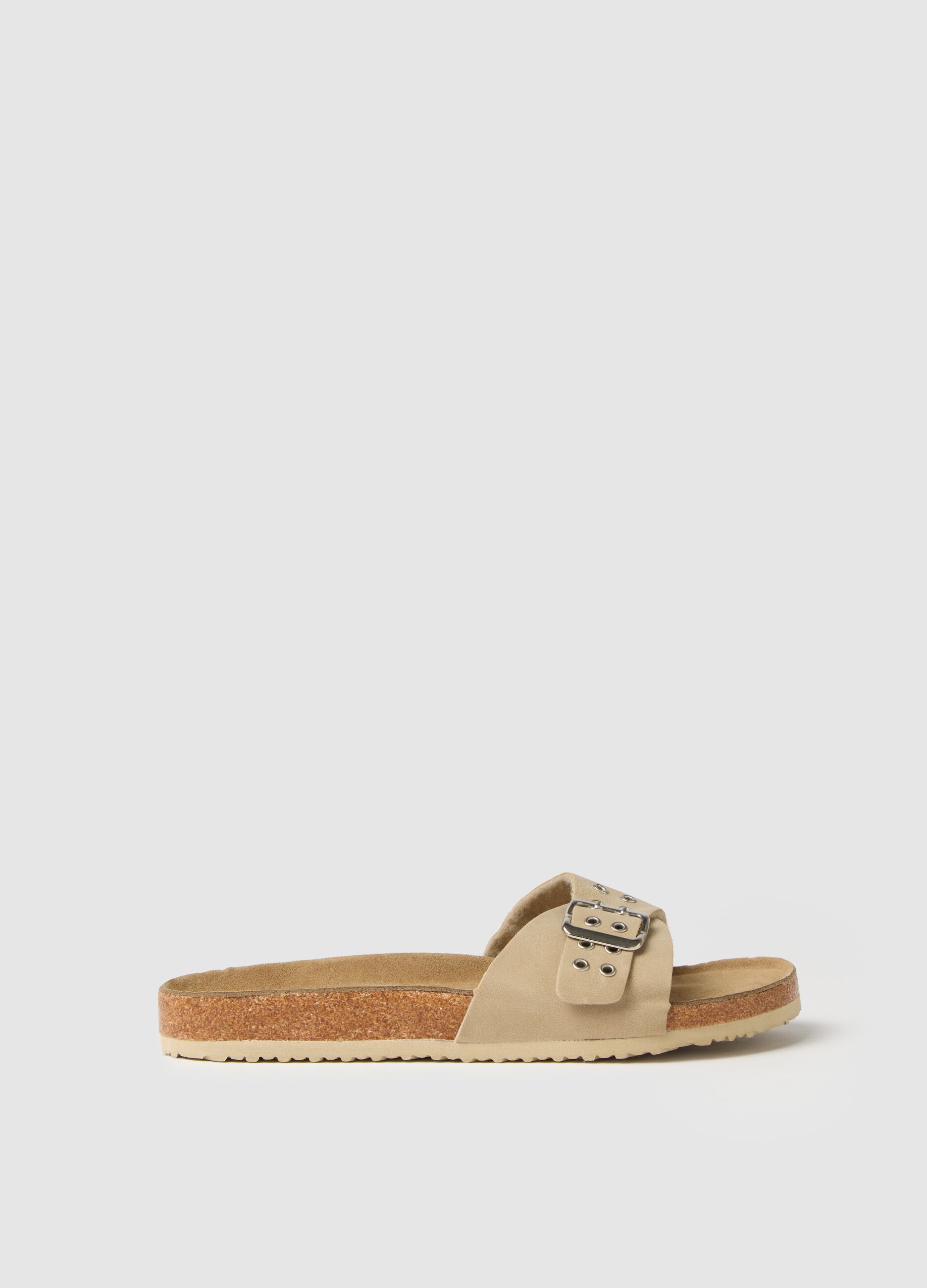 Sandali da donna in ecopelle beige