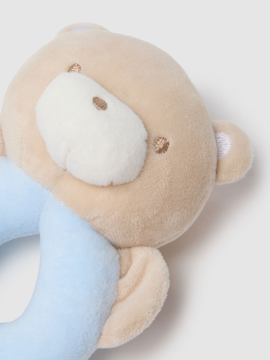 Blue velour baby rattle_1