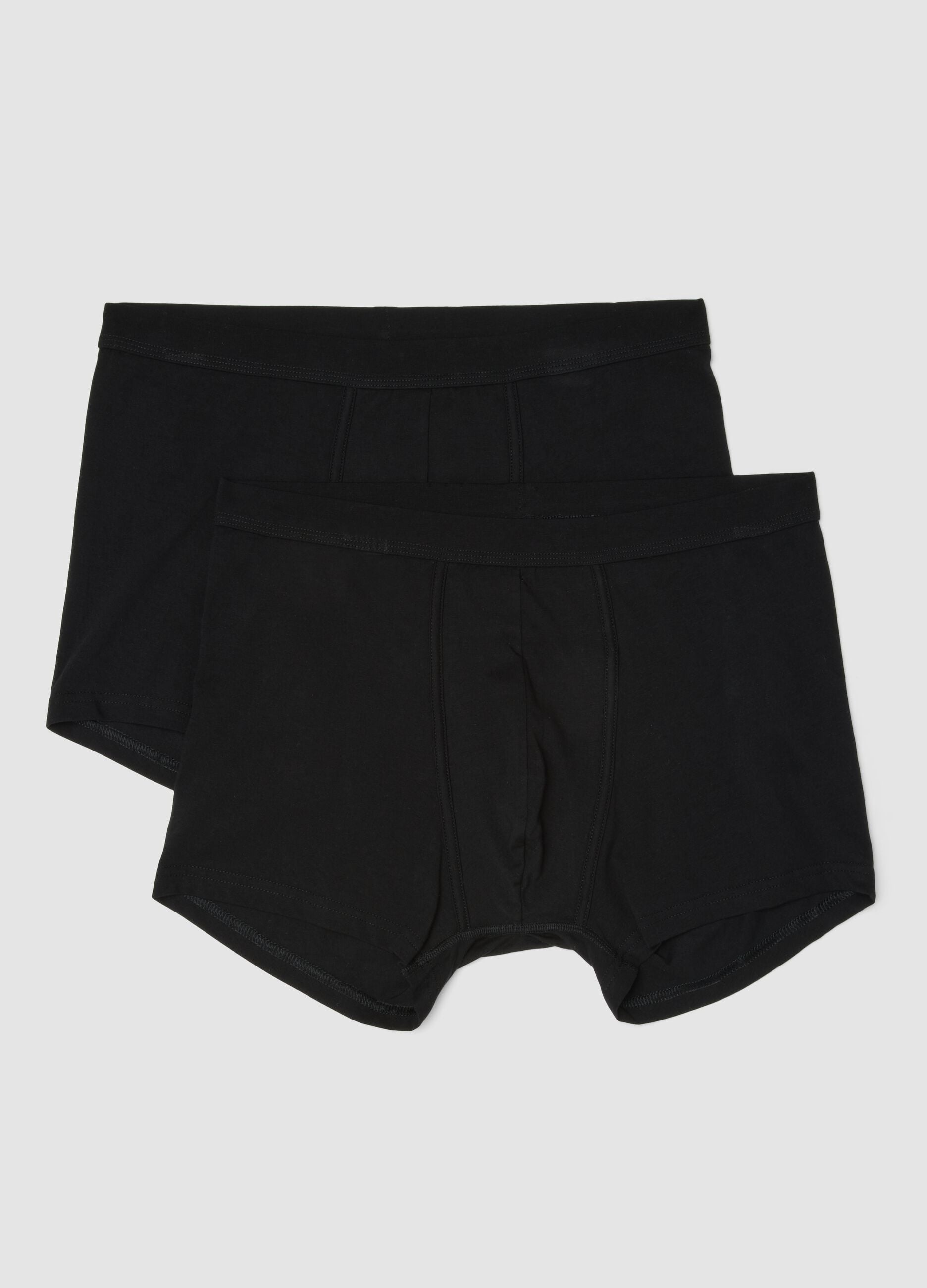 2-pack of black stretch Supima cotton boxers