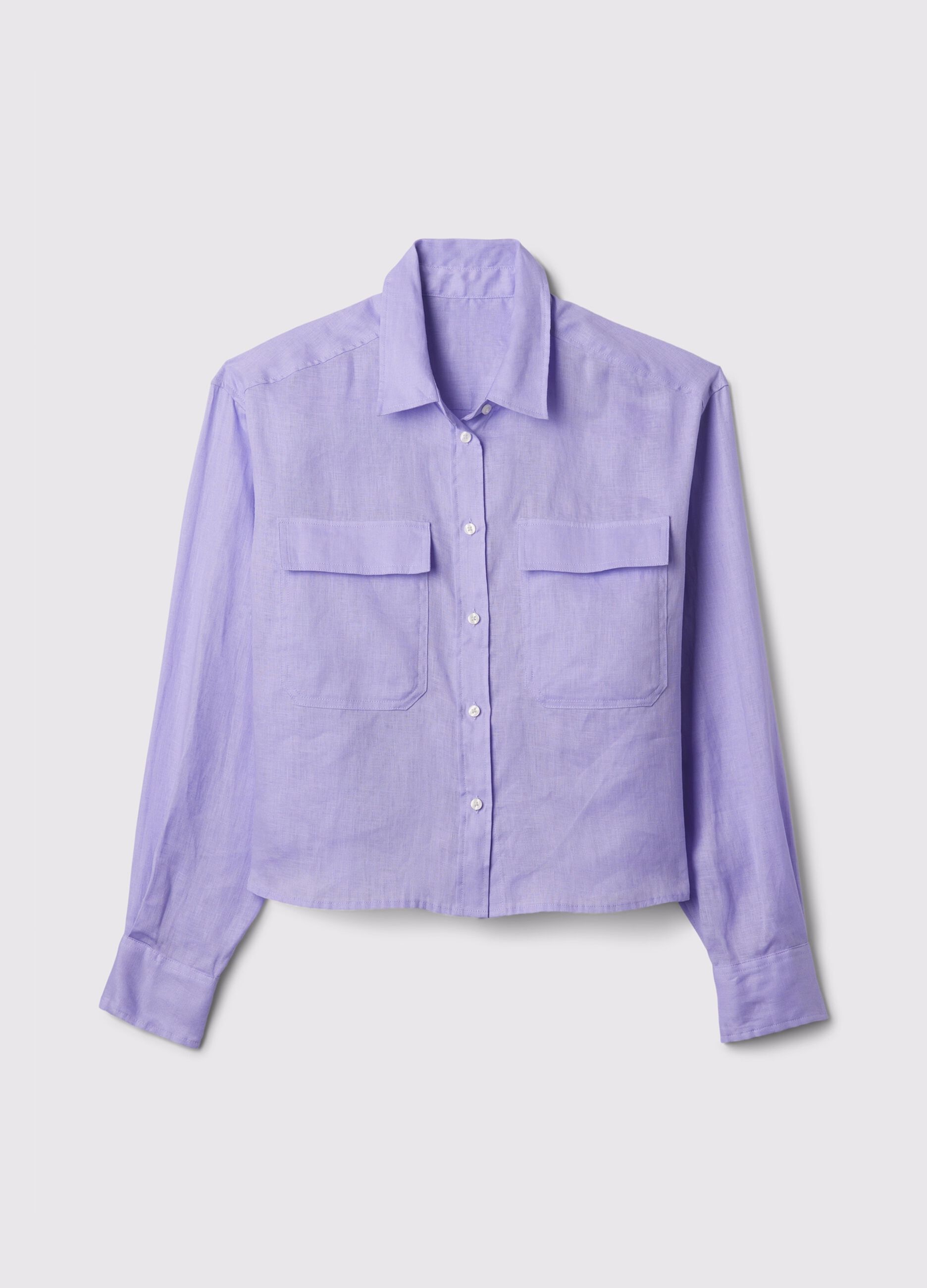 Linen shirt with pockets