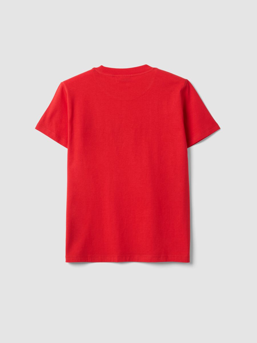 Red pure cotton T-shirt with Hello Kitty print_2
