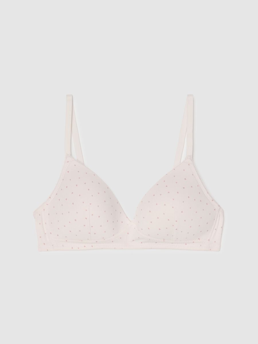 Reggiseno rosa in cotone elasticizzato_0