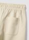 Pantaloni corti in puro cotone beige regular fit per bambino_3