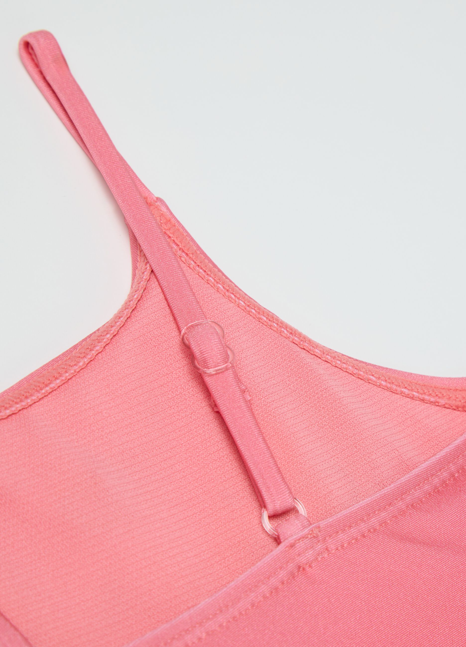 Costume intero da bambina in tessuto elasticizzato rosa