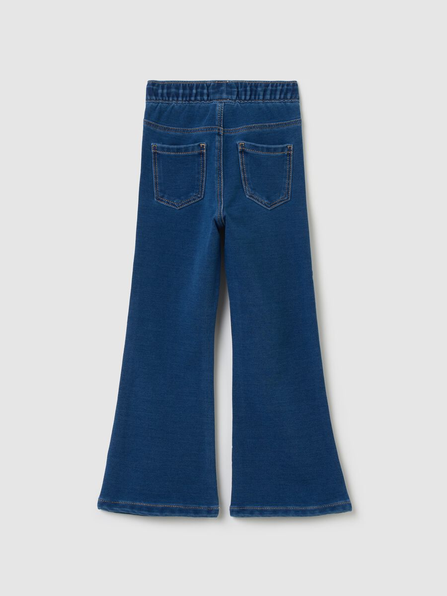 Flare-fit jeggings in French terry_1