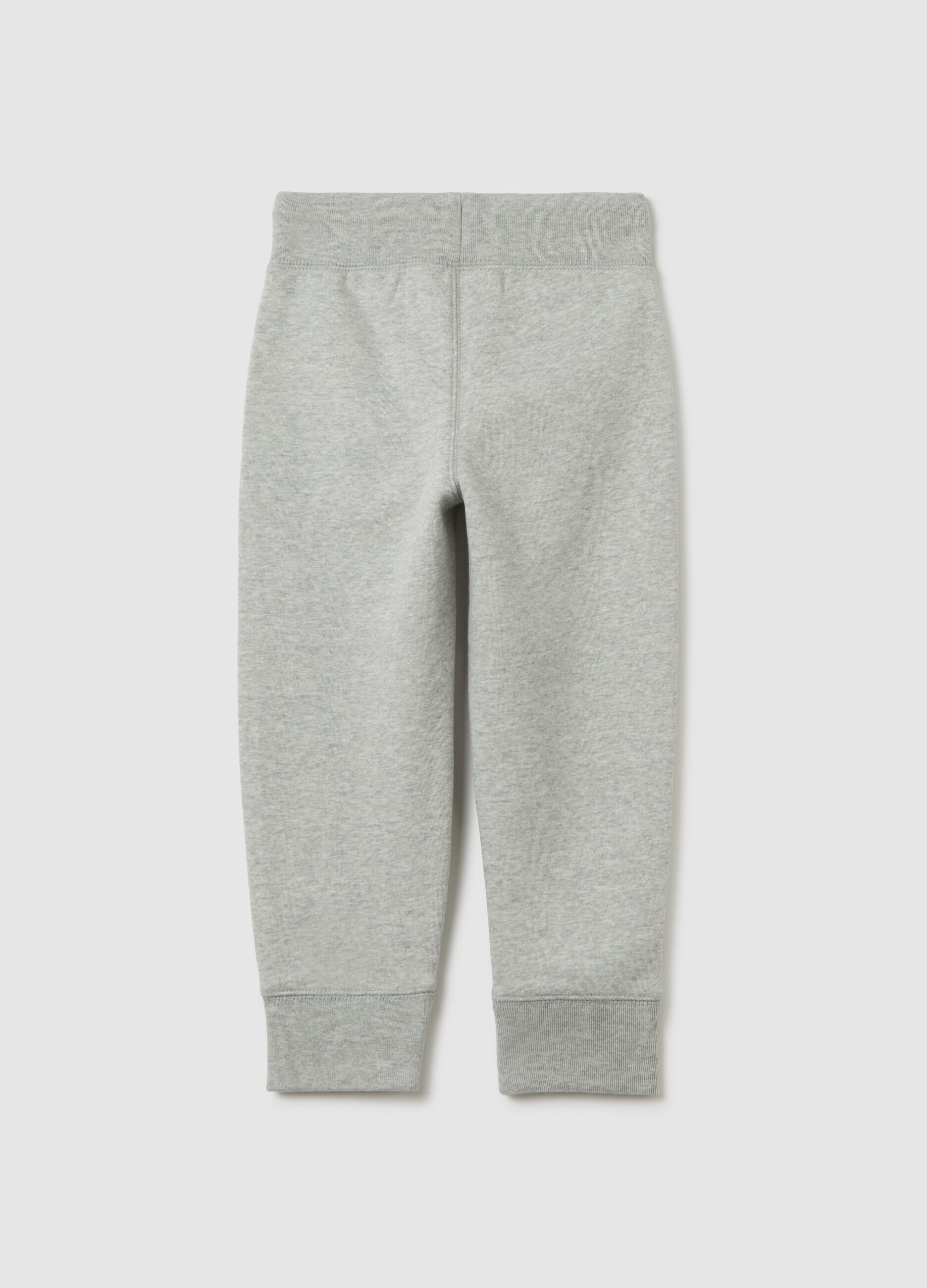 Fleece joggers with logo embroidery