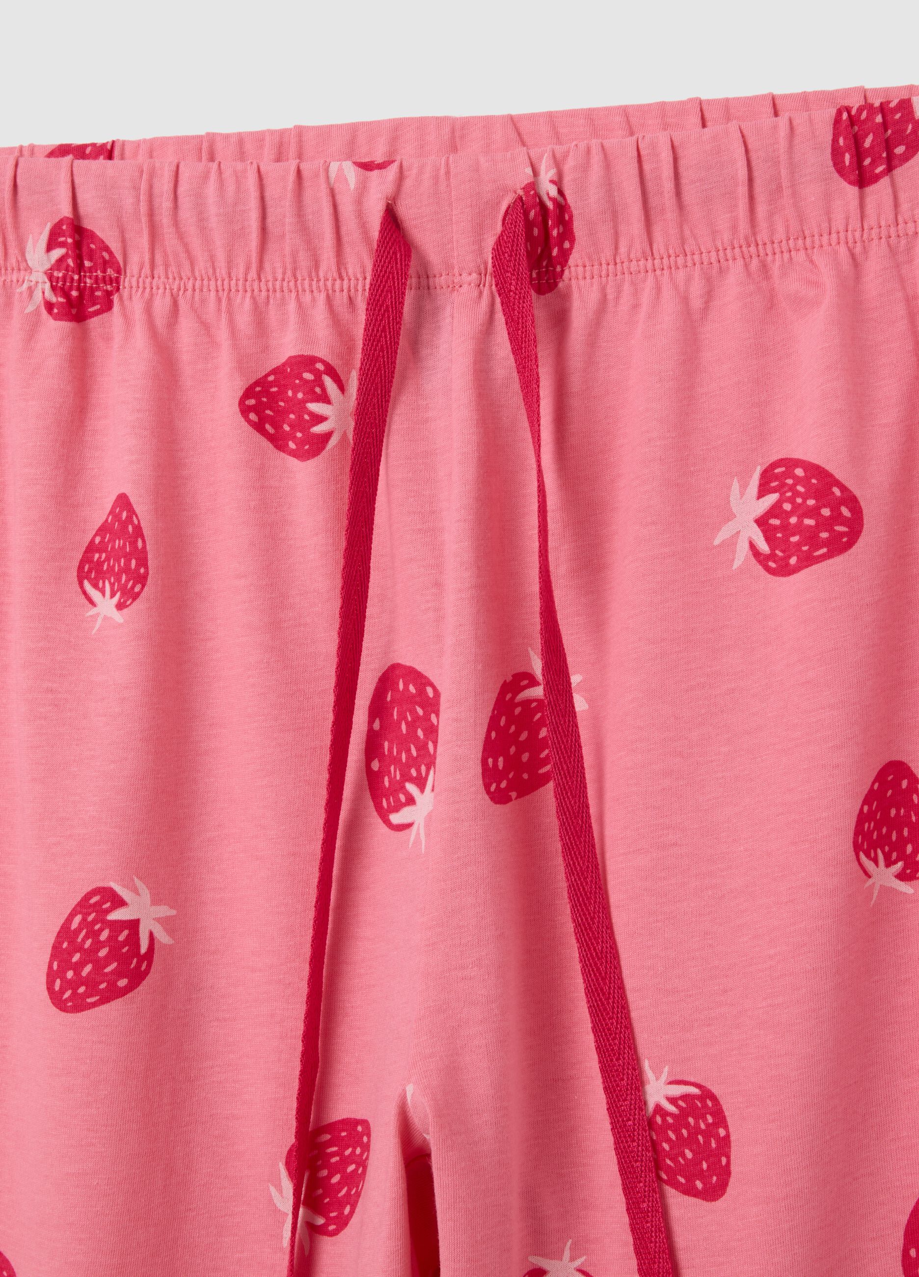 Pantaloncini da donna in puro cotone rosa regular fit