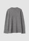 Maglia grigio melange in lana elasticizzata con strass regular fit_2