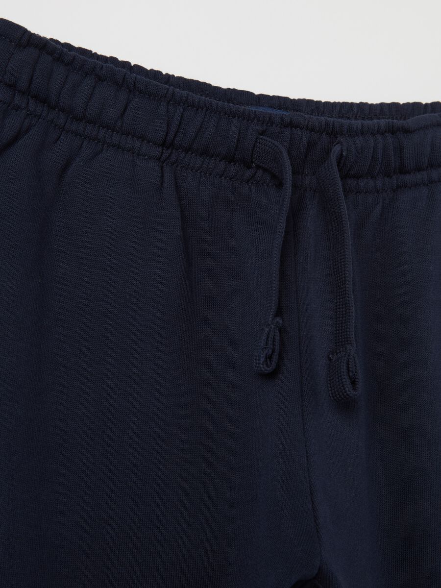 Organic cotton joggers with drawstring and print_3