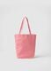 Pink pure cotton bag with cherry print_1