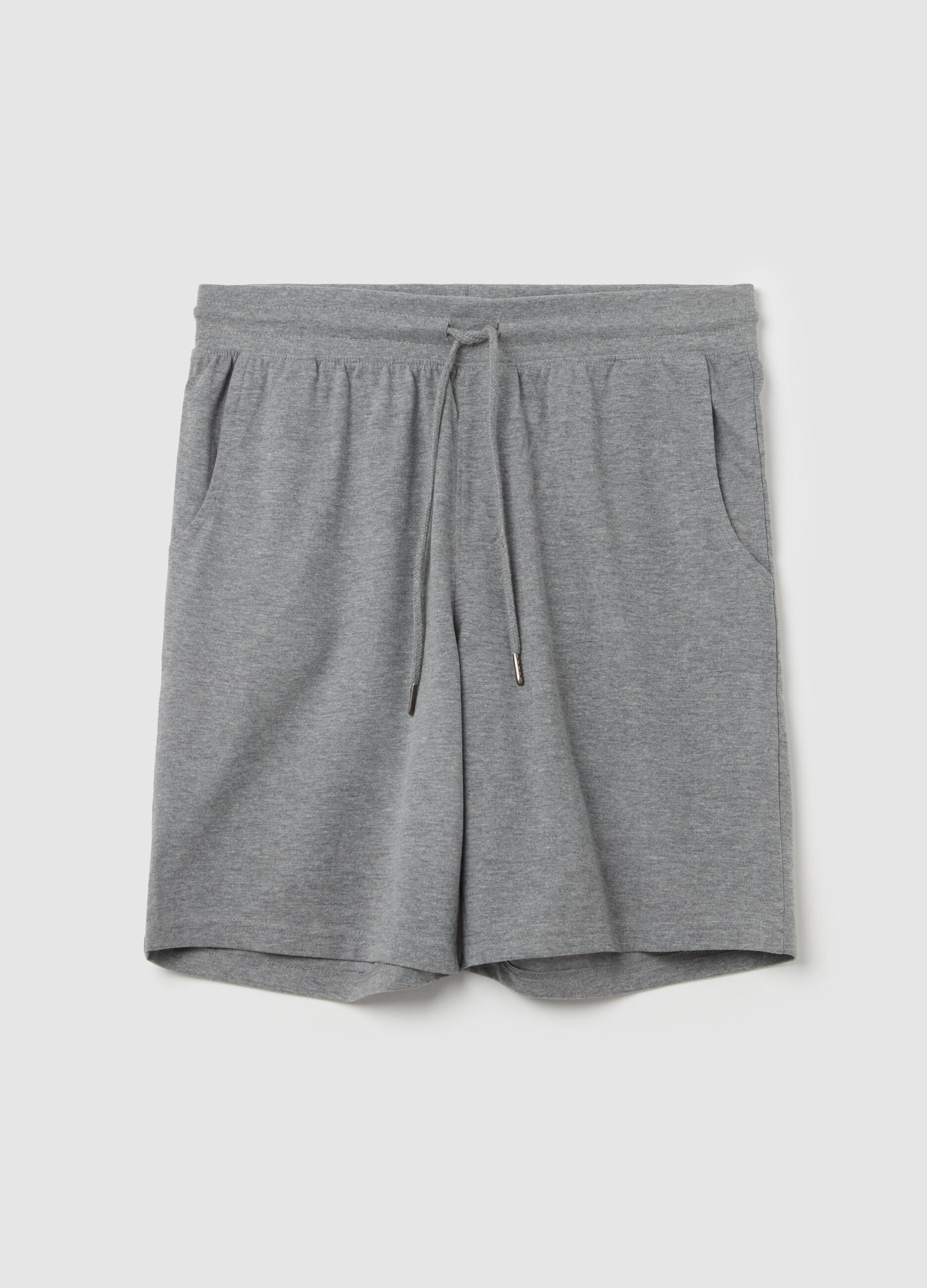 Short pyjama trousers with drawstring