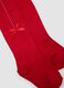 Collant rosso in tessuto elasticizzato con fiocco_1