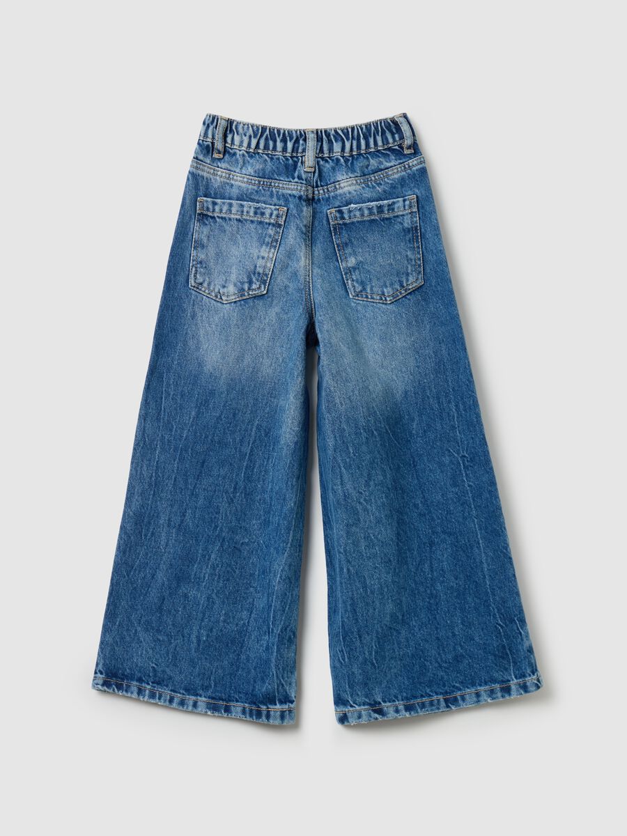 Wide-leg jeans with diamantés_1