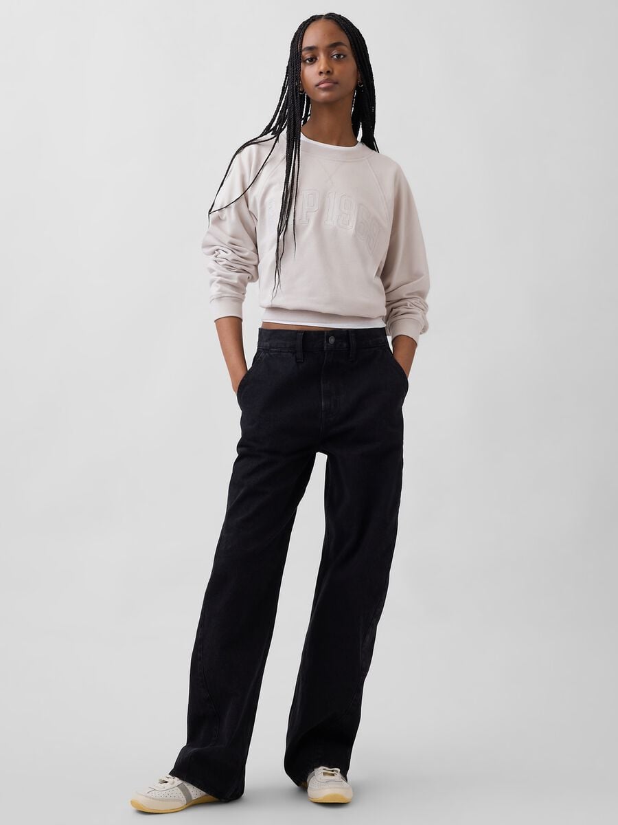 Cotton-blend crewneck sweatshirt_2