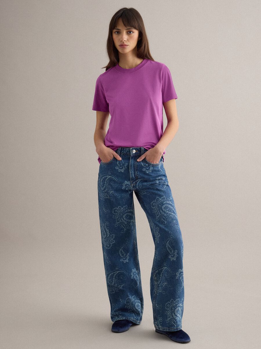 Viola Cotton Crew Neck T-shirt, Regular Fit_1