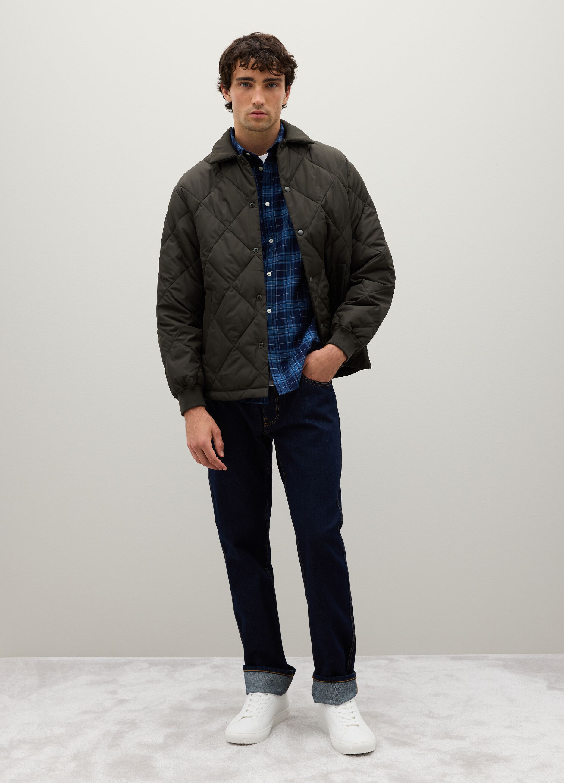 Black Quilted Padded Jacket