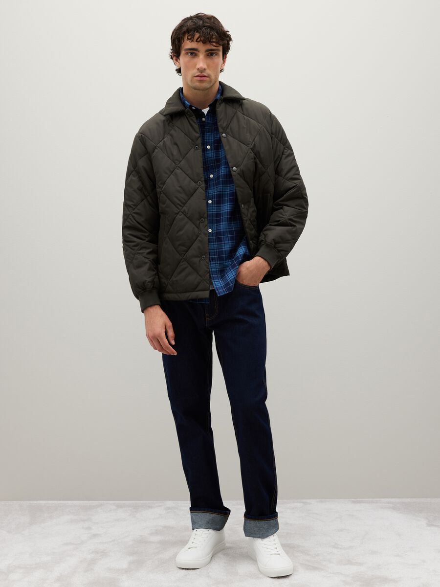 Black Quilted Padded Jacket_1