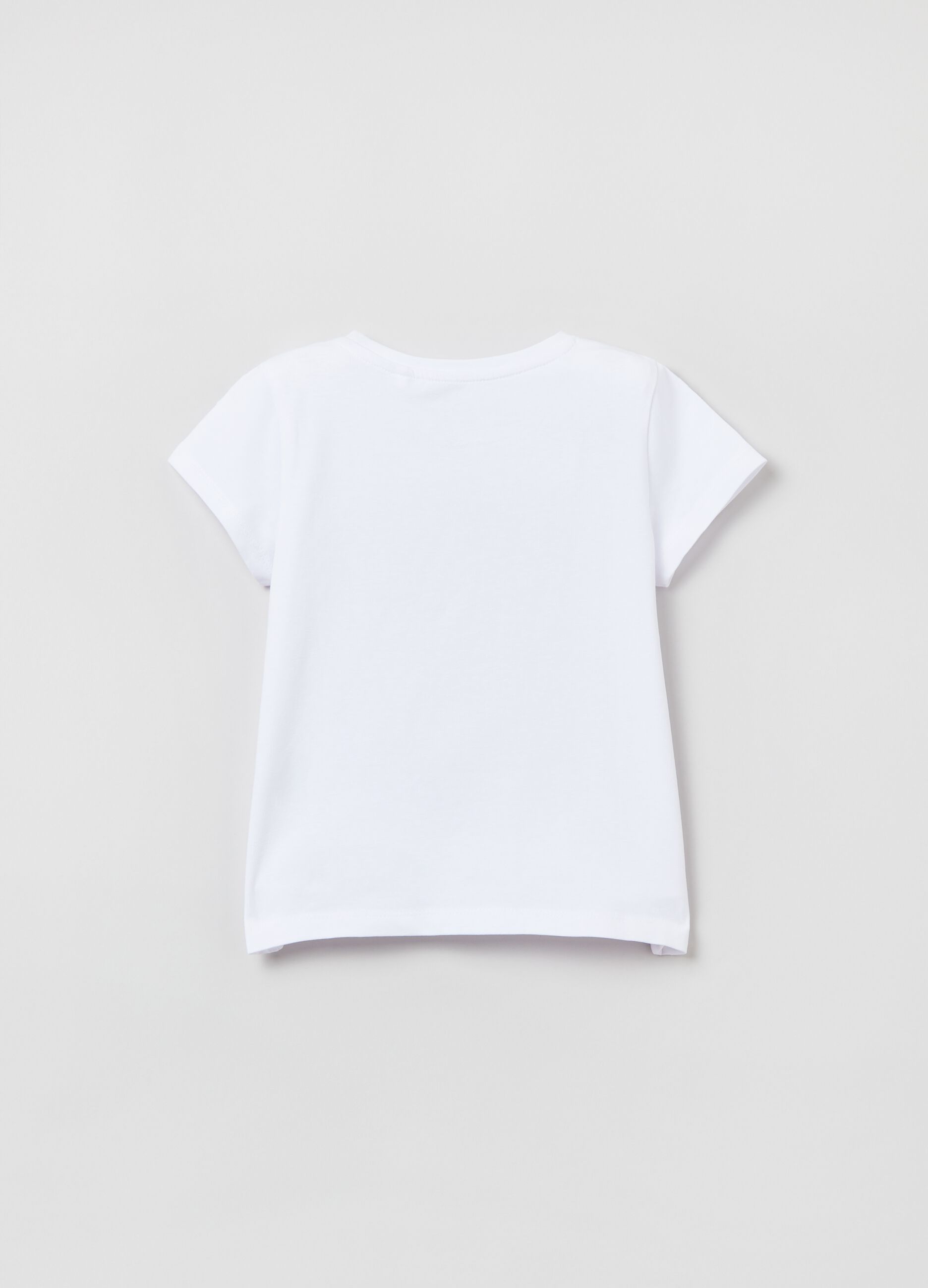 T-shirt in cotone stretch con stampa_1